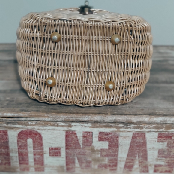 50s epic Monkey wicker purse by Simon authentic vintage RARE 1950s mid century - Picture 6 of 14